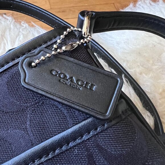 Coach 12CM Signature File Crossbody Handbag 36378 - Black - Picture 4 of 6